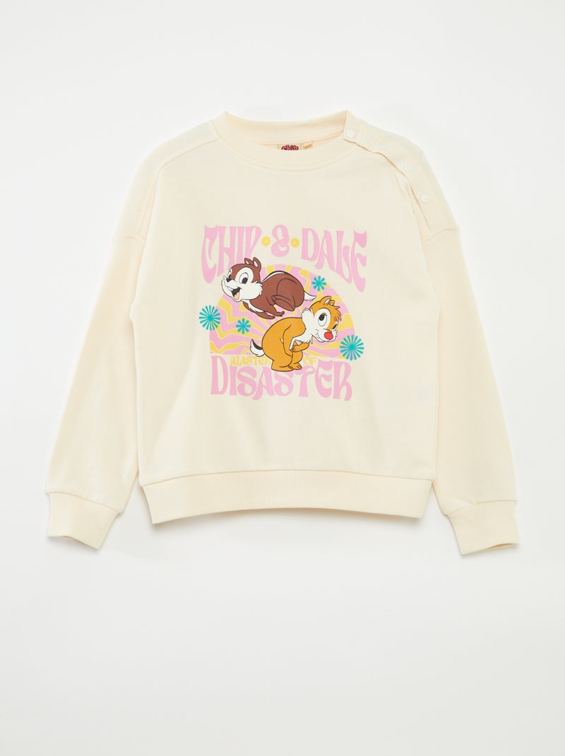 'Disney'-sweater met 'Knabbel & Babbel'-print - So Easy BIEGE - Kiabi