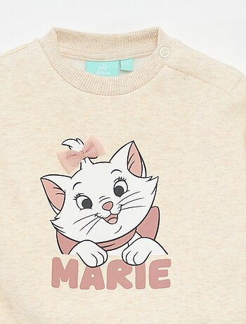 Disney-sweater van joggingstof met ruches en Sneeuwwitje-print