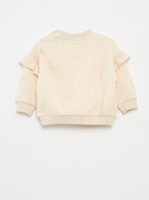 Disney-sweater van joggingstof met ruches en Marie-print - Kiabi