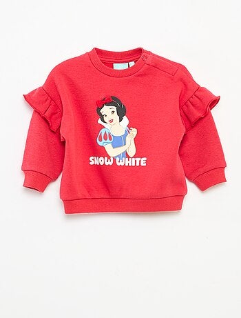 Disney-sweater van joggingstof met ruches en Sneeuwwitje-print