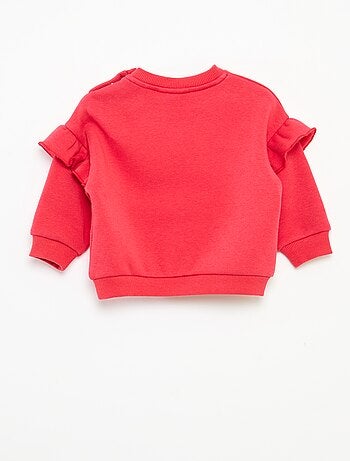 Disney-sweater van joggingstof met ruches en Sneeuwwitje-print