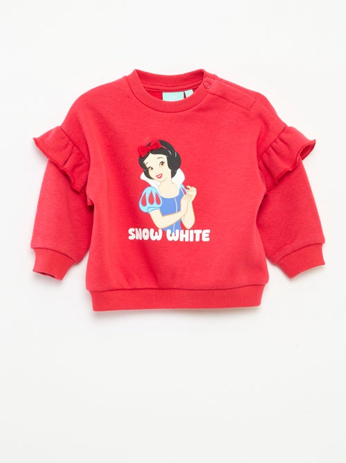 Disney-sweater van joggingstof met ruches en Sneeuwwitje-print - Kiabi