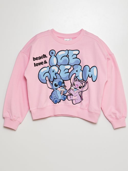 Disney-sweater van joggingstof met Stitch-print - Kiabi