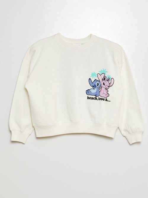 Disney-sweater van joggingstof met Stitch-print - Kiabi