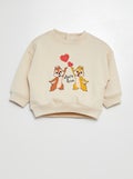Disney-sweater van joggingstof WIT - Kiabi