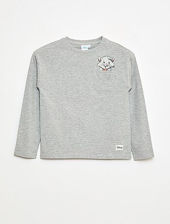 Disney-T-shirt met De Aristokatten-print en lange mouw