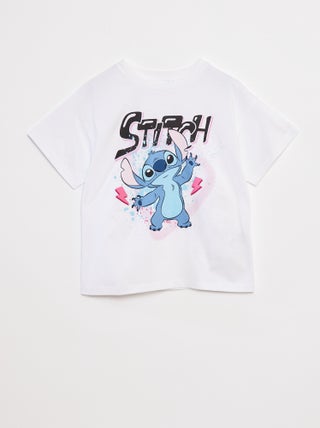 Disney-T-shirt met korte mouw en Stitch-print
