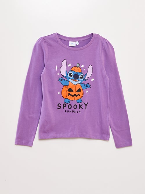 Disney-T-shirt met lange mouw en Stitch-print - Halloween - Kiabi