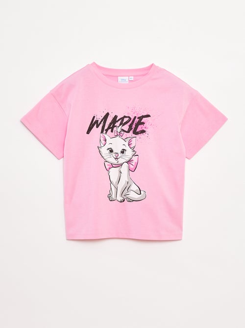 Disney-T-shirt met Marie-print en korte mouw - Kiabi