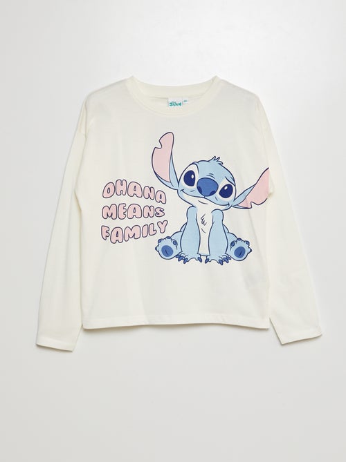 Disney-T-shirt met Stitch-print en lange mouw - Kiabi