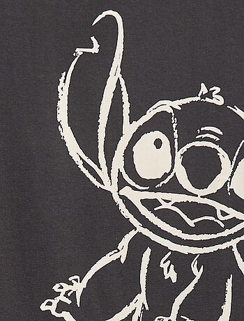 Disney-T-shirt met Stitch-print en lange mouw
