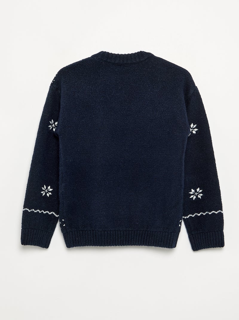 Disney-trui met Frozen-jacquard Blauw - Kiabi