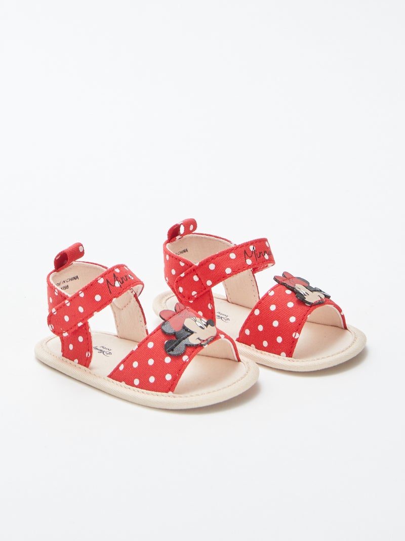 'Disney'/'Minnie'-sandalen met klittenband ROOD - Kiabi