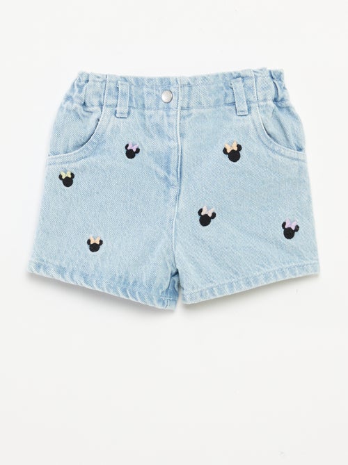 Disney/Minnie-spijkershort met borduursel - Kiabi