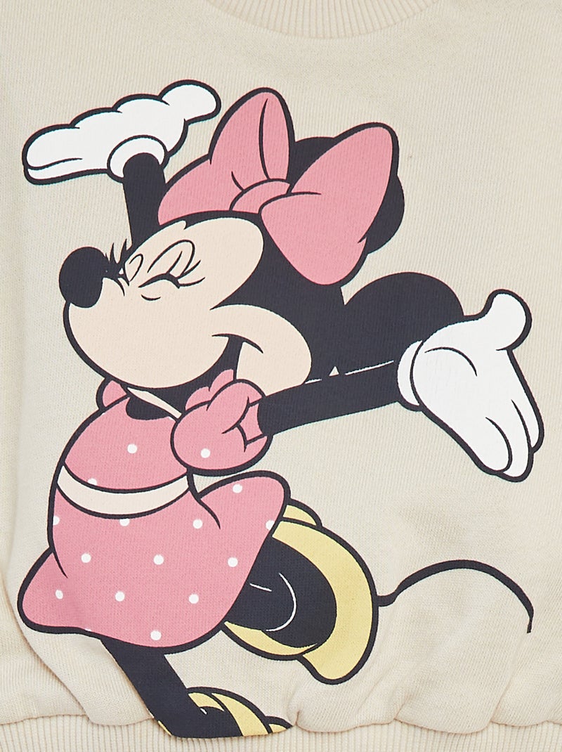 'Disney'/'Minnie'-sweater met ruches aan de mouwen WIT - Kiabi