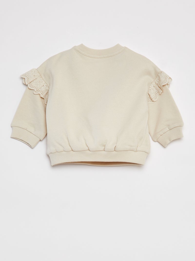 'Disney'/'Minnie'-sweater met ruches aan de mouwen WIT - Kiabi