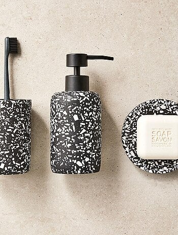 Dispenser voor vloeibare zeep TERRAZZO zwart – Guy Levasseur