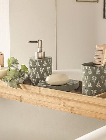 Dispenser voor zeep in beton OLIVIER – op tafel – groene pomp met matte afwerking Guy Levasseur