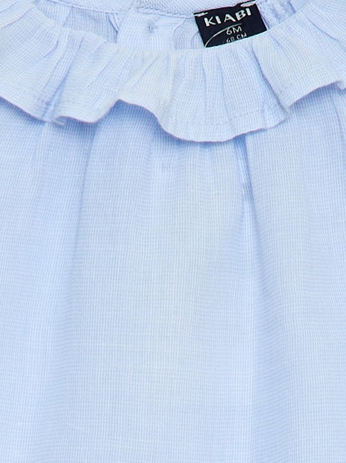 Dobbyblouse met knoopsluiting op de rug - Kiabi