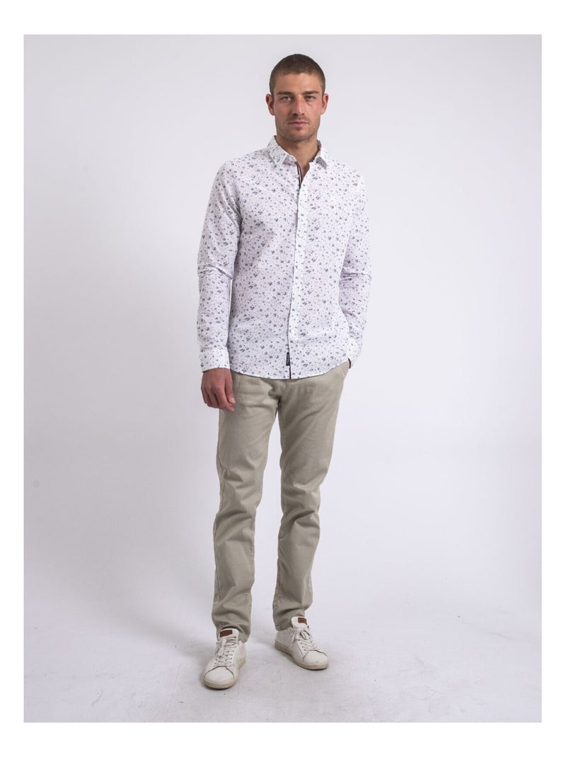 Dogabin shirt met patroon en lange mouwen Wit - Kiabi