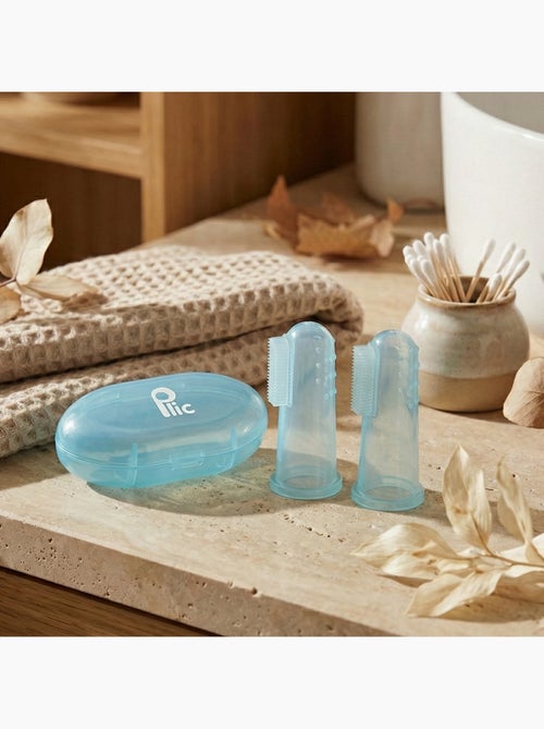 Doigtier brosse dentaire silicone bébé lot 2 - Kiabi