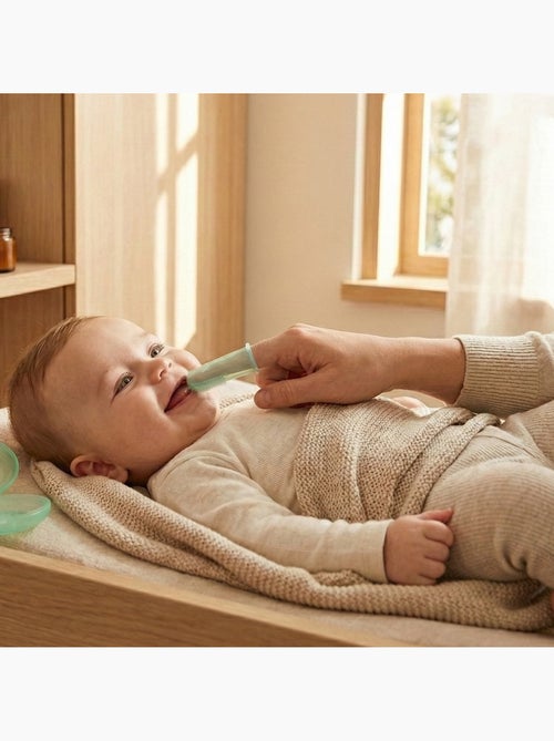 Doigtier brosse dentaire silicone bébé lot 2 - Kiabi
