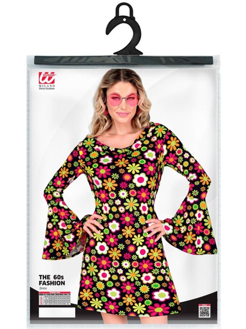 Donker bloemenpatroon hippiekostuum uit de jaren 60 Multicolor - Kiabi