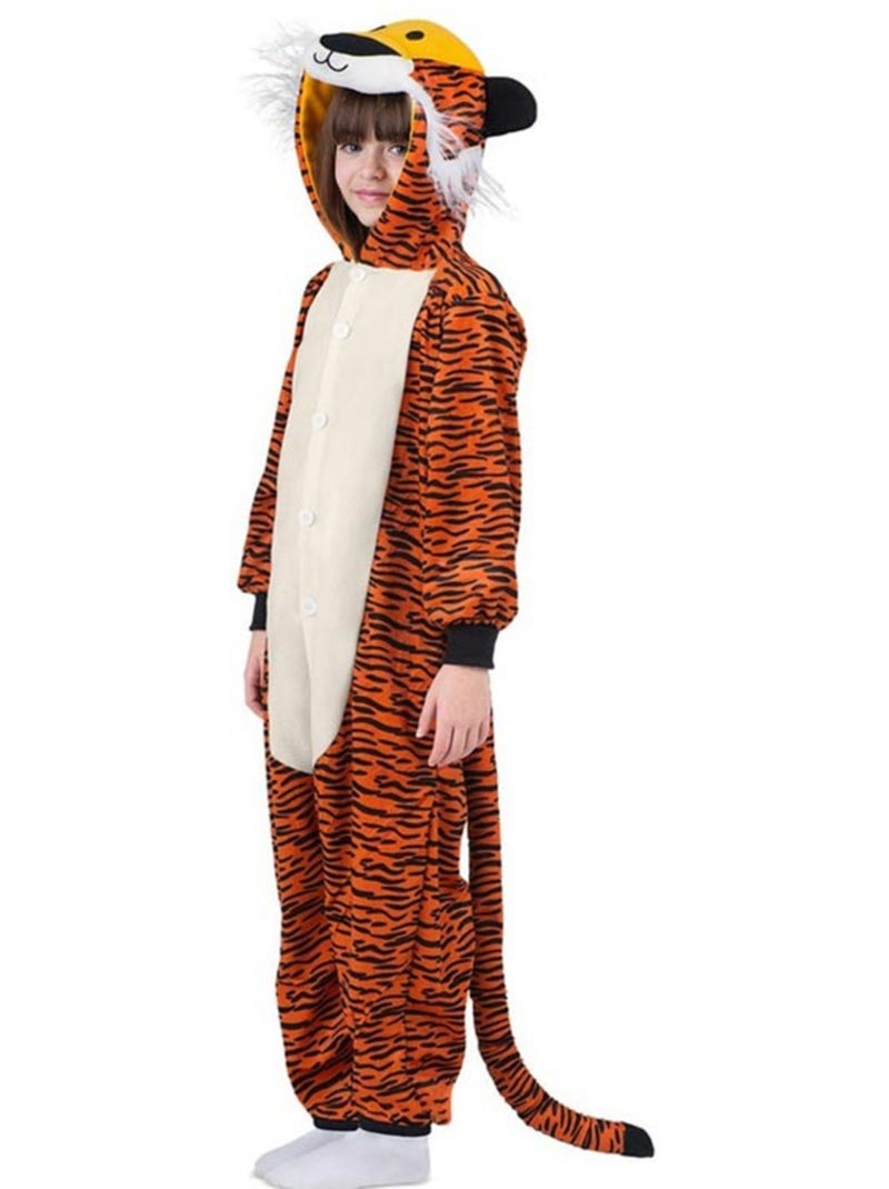 Donker tijgerkostuum of pyjama met capuchon Multicolor - Kiabi