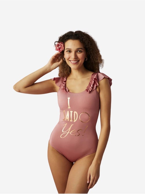 Donkere flore badpak met ruchesdetail penti - Kiabi Donkere flore badpak met ruchesdetail penti - Kiabi