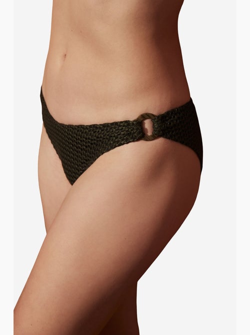 Donkere parker bikinibroek met accessoiredetail en v-snit penti - Kiabi Donkere parker bikinibroek met accessoiredetail en v-snit penti - Kiabi