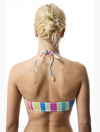 Donna reverse haut de bikini rayé à col en v penti