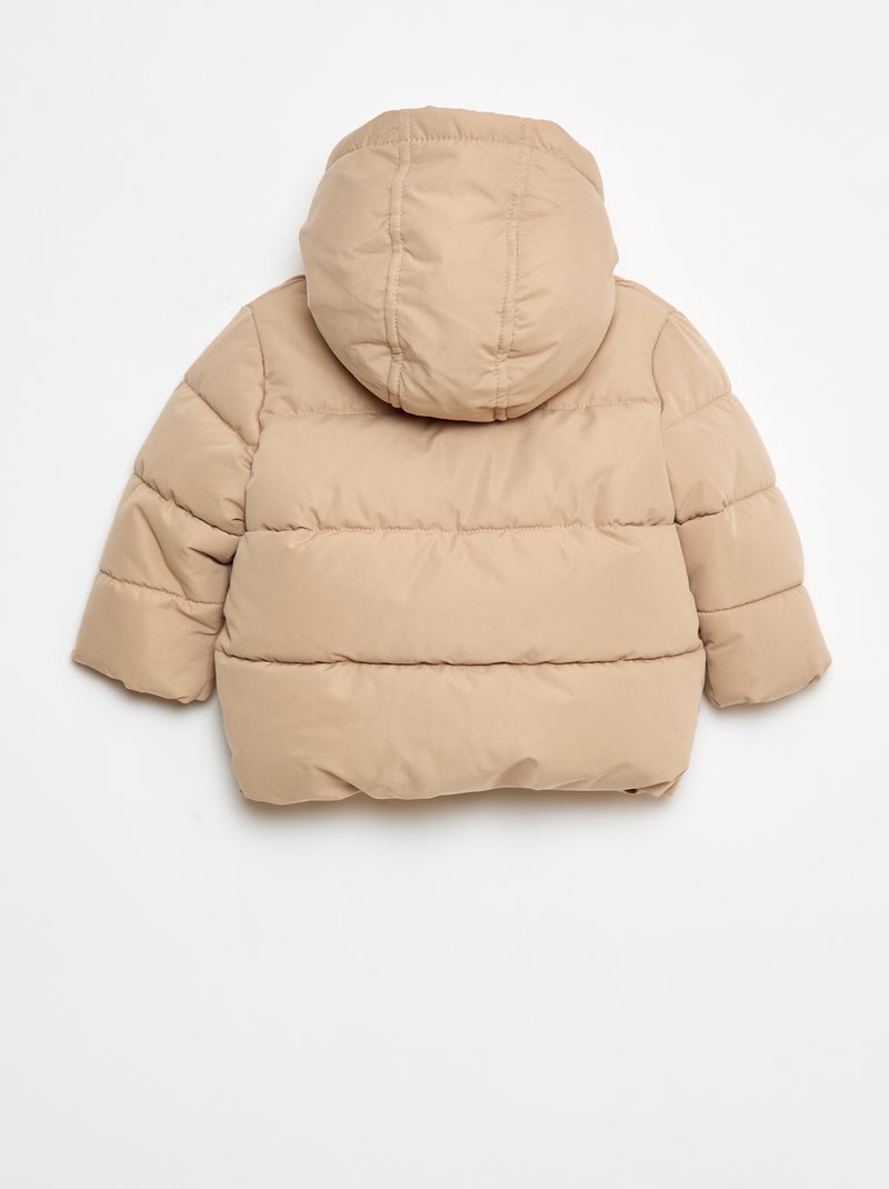 Donsjack met capuchon Biege - Kiabi