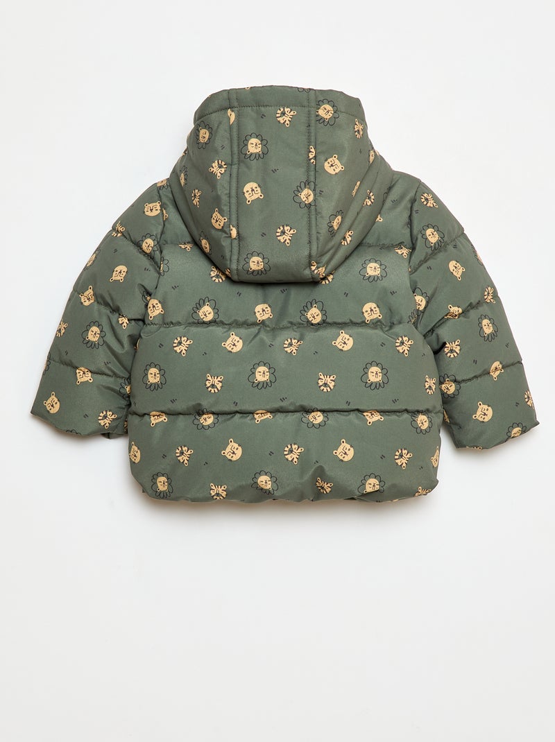 Donsjack met capuchon Groen - Kiabi