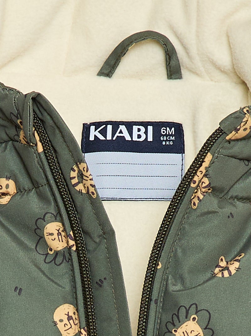 Donsjack met capuchon Groen - Kiabi