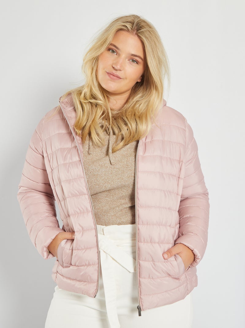 Donsjack met rits en capuchon ROSE - Kiabi