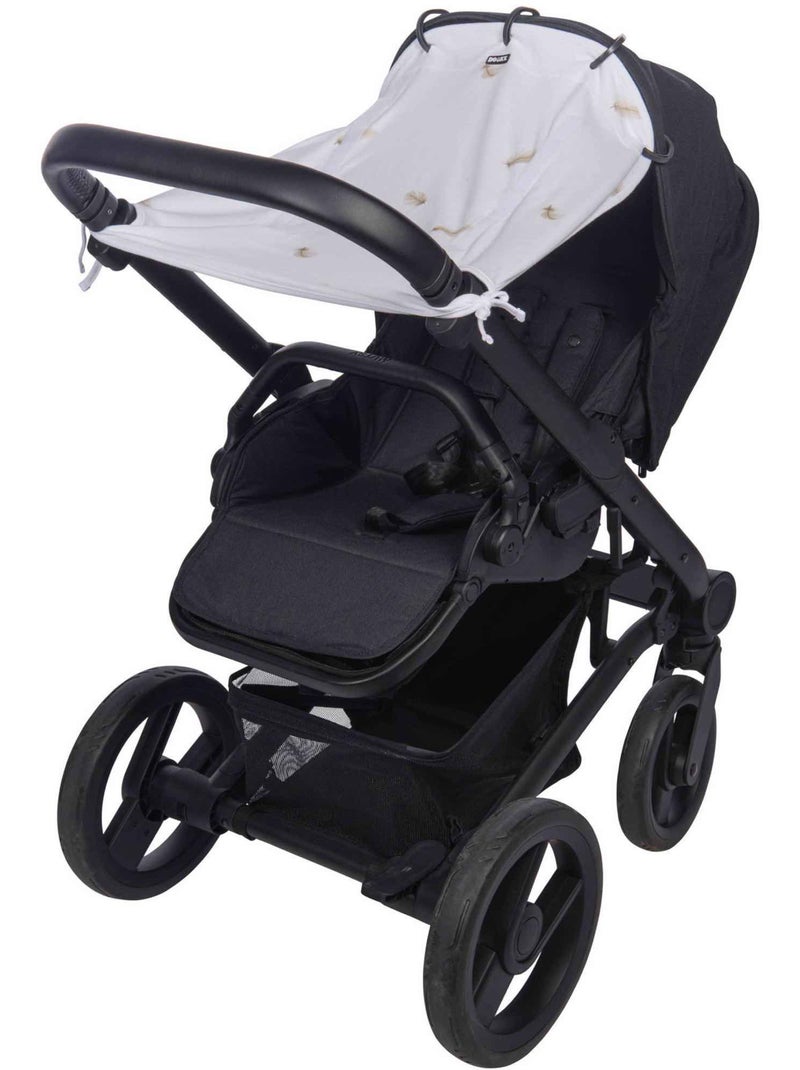 Dooky | pare-soleil universel poussette et siège auto uv upf50+ plumes Blanc - Kiabi