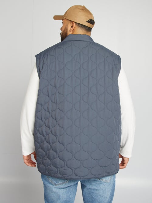 Doorgestikt donsjack met afneembare mouwen - Kiabi