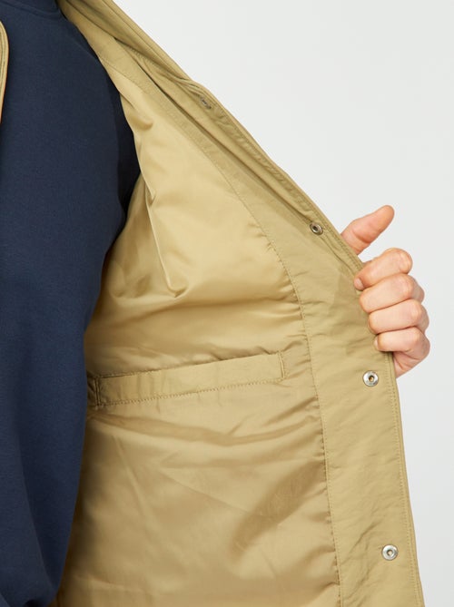 Doorgestikt donsjack met afneembare mouwen - Kiabi