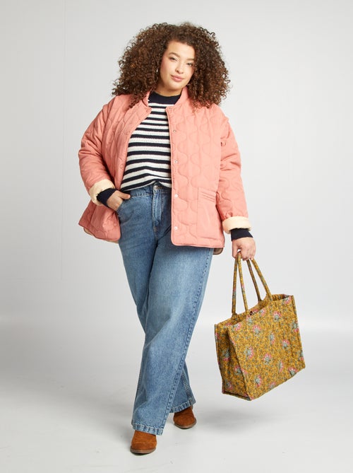 Doorgestikt donsjack met afneembare mouwen - Kiabi