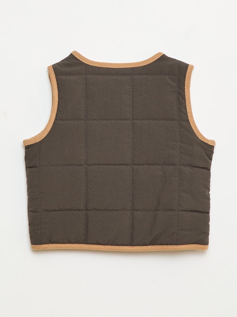 Doorgestikte bodywarmer Zwart - Kiabi