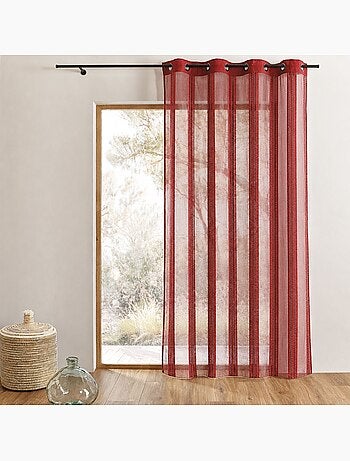 Doorzichtig organza-gordijn met verticale strepen