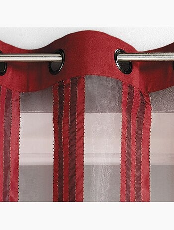 Doorzichtig organza-gordijn met verticale strepen