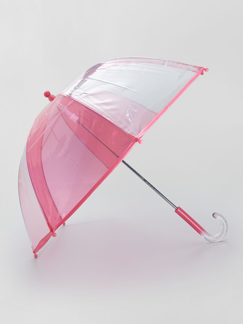 Doorzichtige paraplu roze - Kiabi