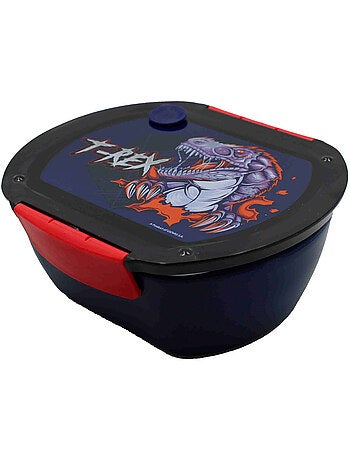 Doos met maaltijd kinderen T-Rex paars en acier inox 17 cm 680 ml –
