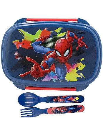 Doos met maaltijd 'Spider-Man' met cuillère en fourchette 17 x 12 x 7 cm – Spider-Man