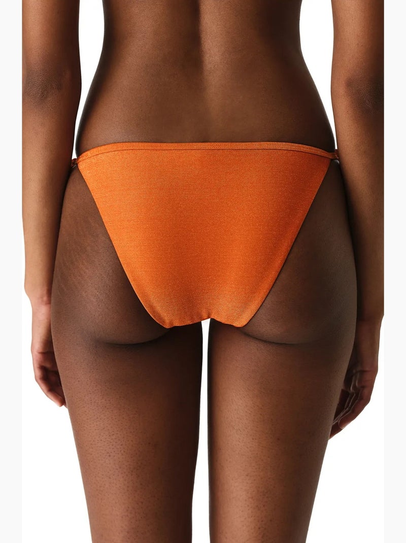 Dorothy glanzende bikinibroek met middelhoge taille penti Oranje - Kiabi