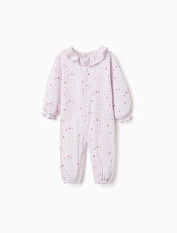 Dors-bien en coton à motif vichy