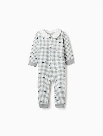 Dors-bien en coton à motif vichy