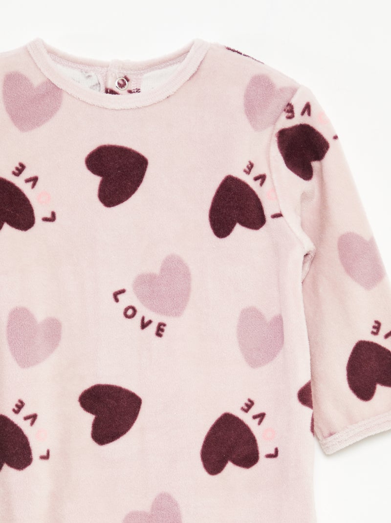 Dors bien en velours avec animation Violet - Kiabi