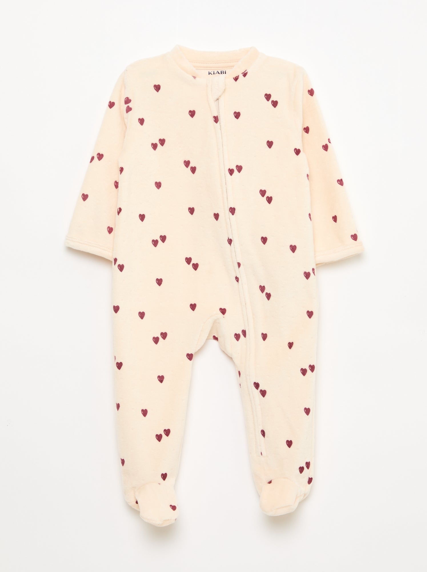 Dors-bien en velours avec ouverture zippée